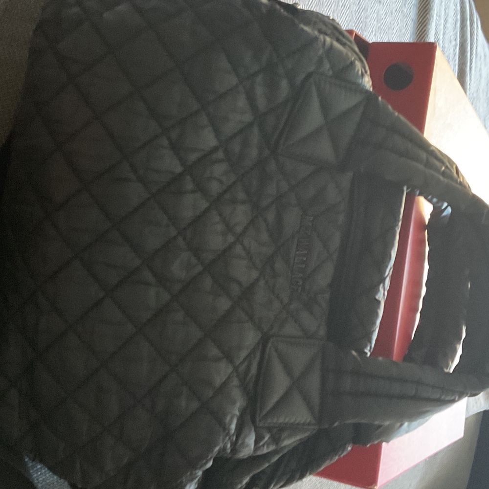 MZ Wallace Charcoal Quilted Satchel